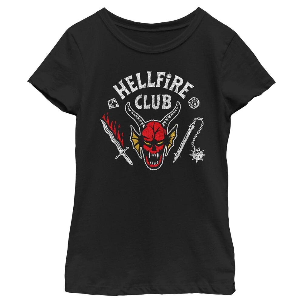 Girls Stranger Things Hellfire Club Costume Tshirt